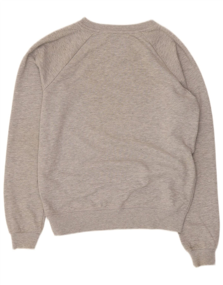Superdry Mujer Sudadera Gráfica Jumper UK 10 Small Gris Moteado