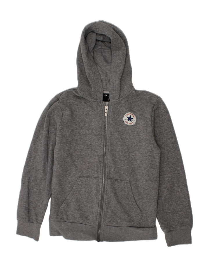 CONVERSE Boys Chuck Taylor Zip Hoodie Sweater 10-11 Years Medium Grey Vintage Converse and Second-Hand Converse from Messina Hembry 