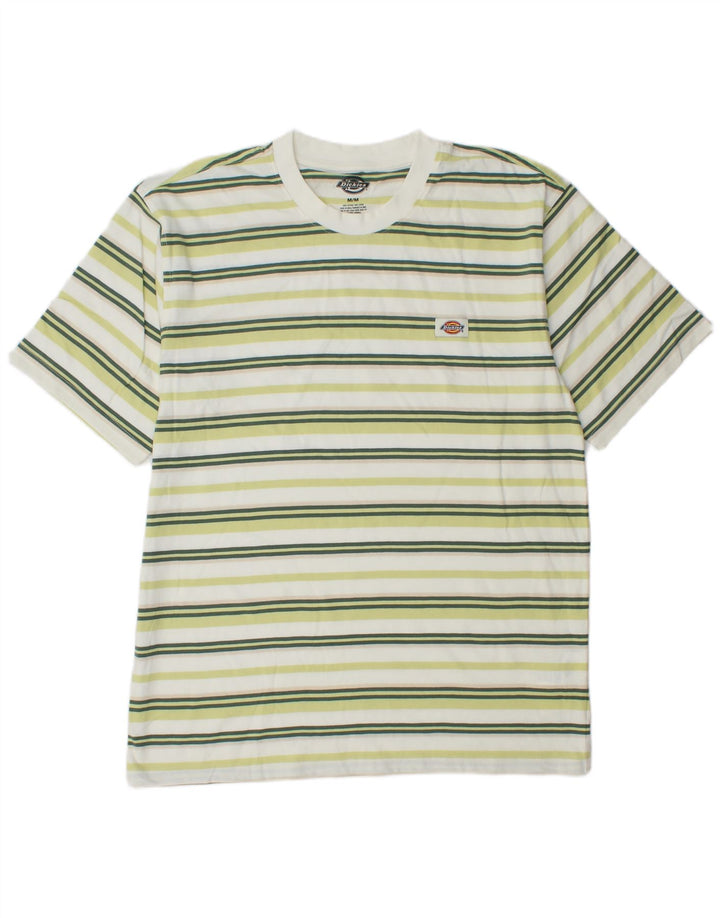 Dickies Hombre Camiseta Top Algodón A Rayas Verde Medio