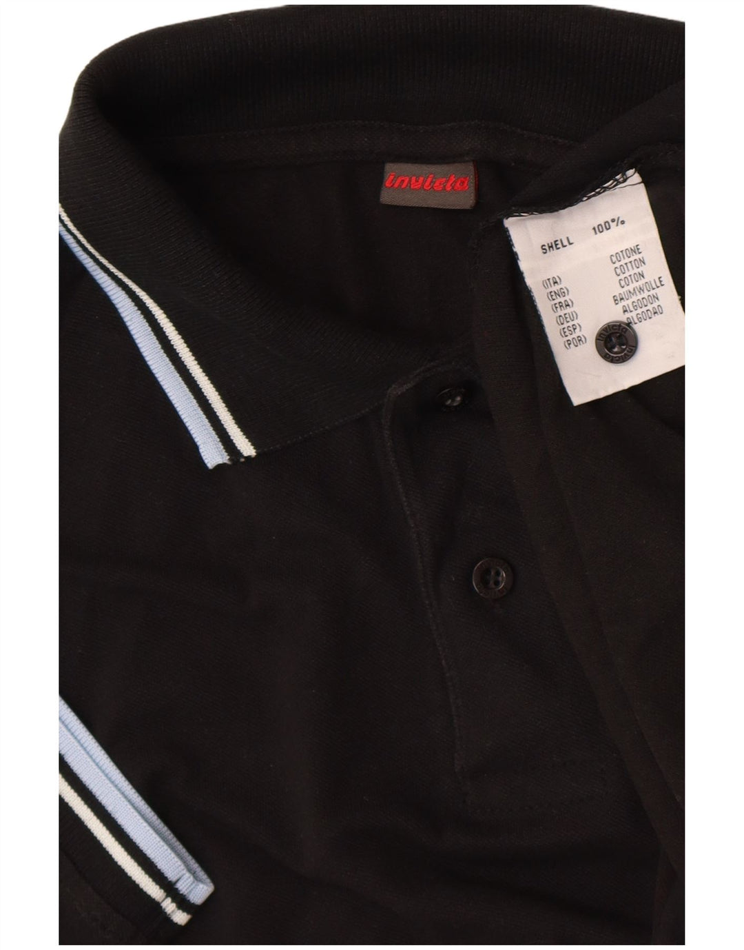 Polo Invicta Hombre XL Algodón Negro