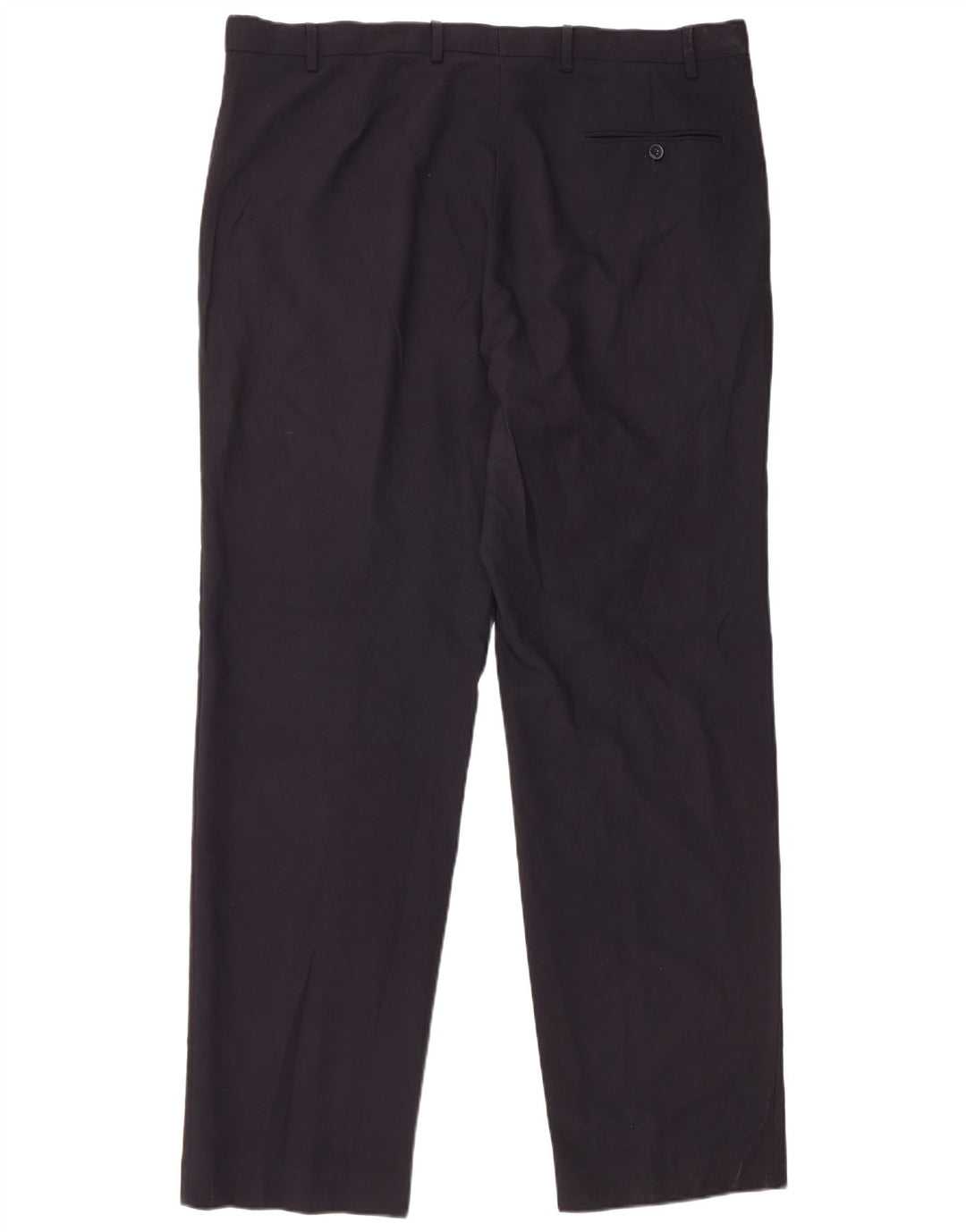 Marks & Spencer Pantalón de traje de corte regular para hombre W40 L33 Poliéster azul marino