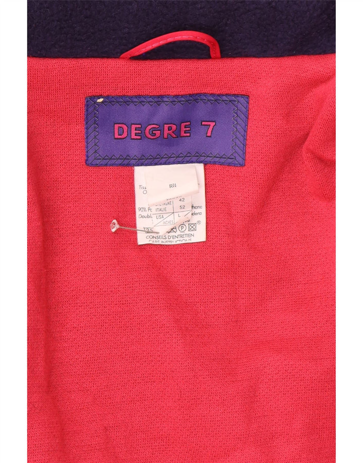 Degre 7 Chaqueta de esquí con capucha para hombre IT 52 XL Azul marino Colorblock Poliéster
