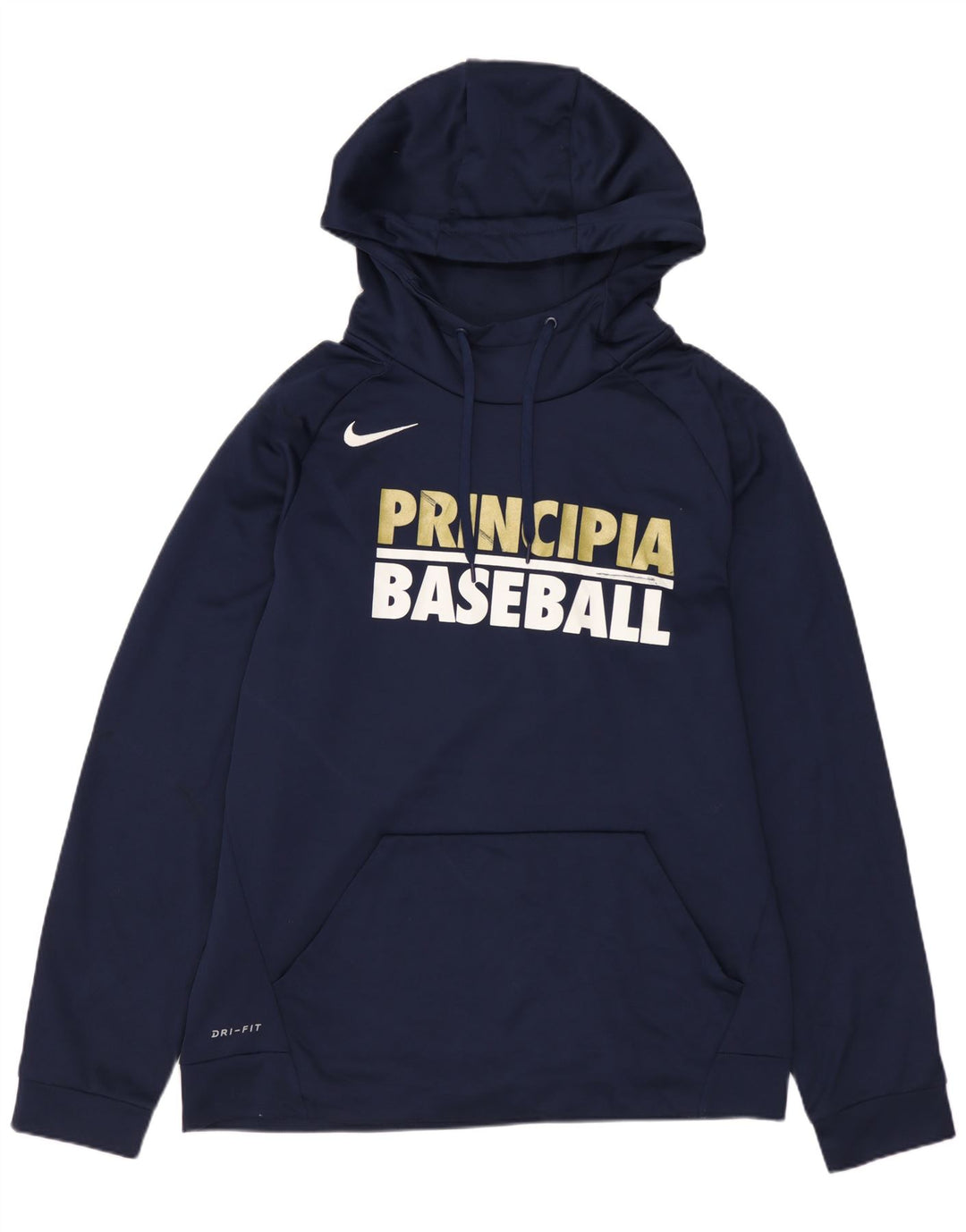 NIKE Hombre Dri Fit Graphic Sudadera con capucha Jumper Medium Azul Marino Poliéster