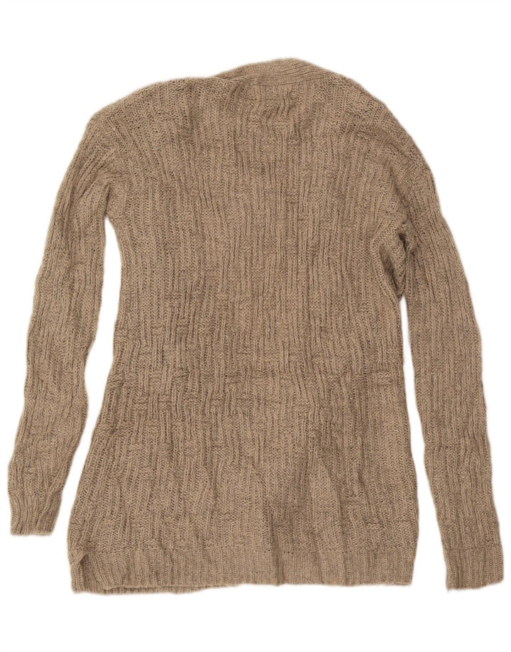 MOSSIMO Suéter Cárdigan Abierto Largo para Mujer UK 44 Acrílico Beige Medio