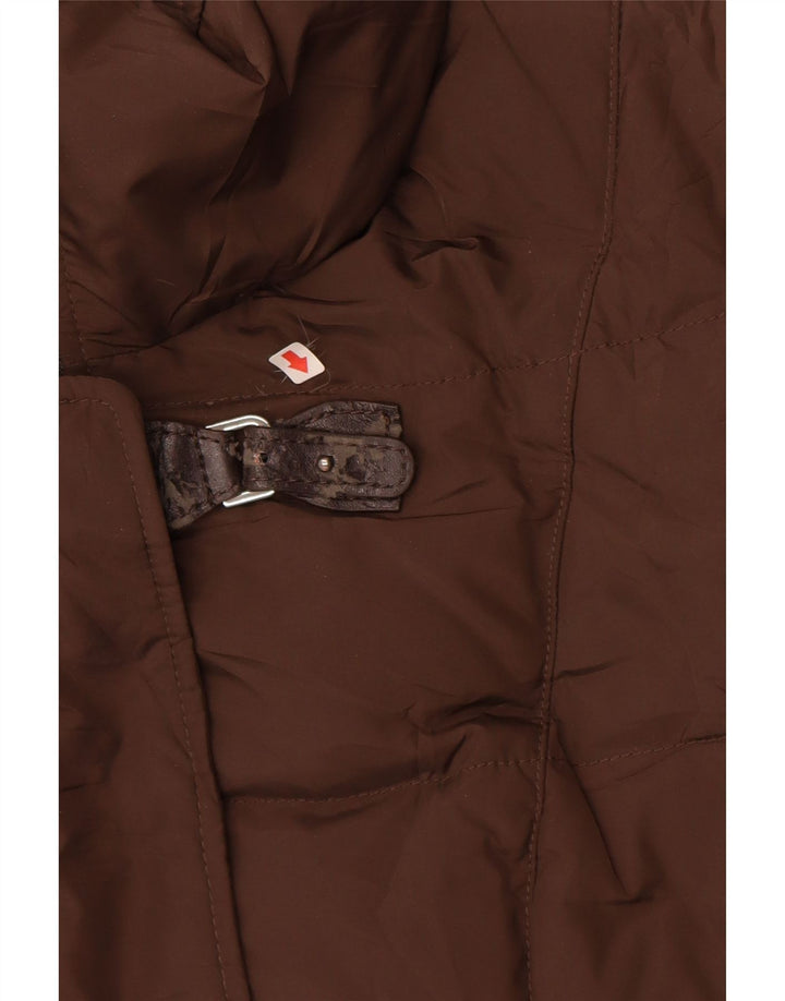 GEOX Chaqueta acolchada para mujer UK 42 Marrón medio