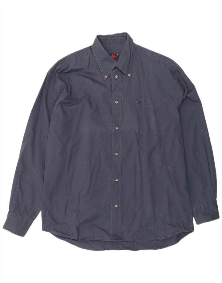 Camisa Kappa Hombre Medium Azul Marino Algodón