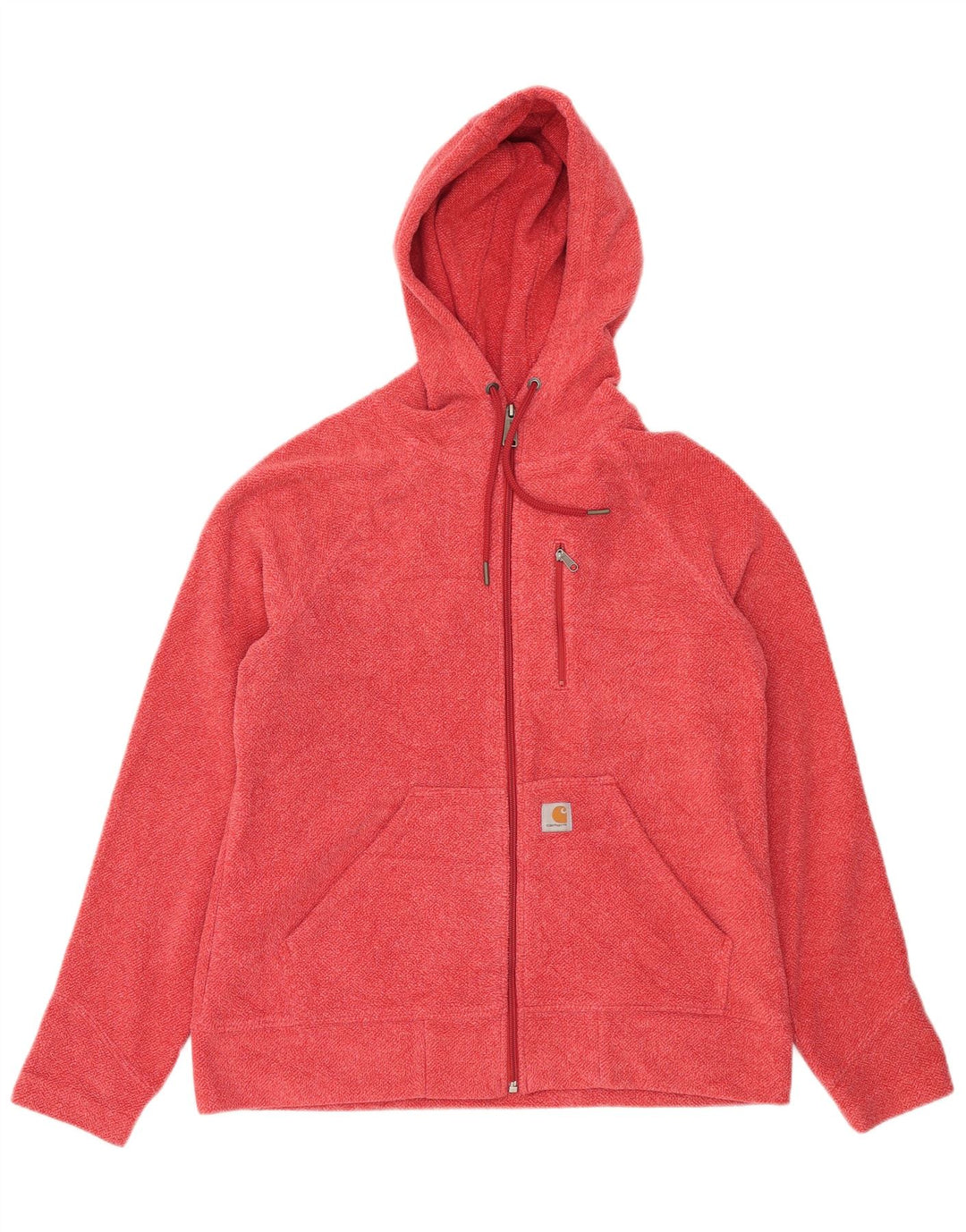 Carhartt Suéter con capucha y cremallera para mujer US 8/10 Poliéster moteado rojo mediano