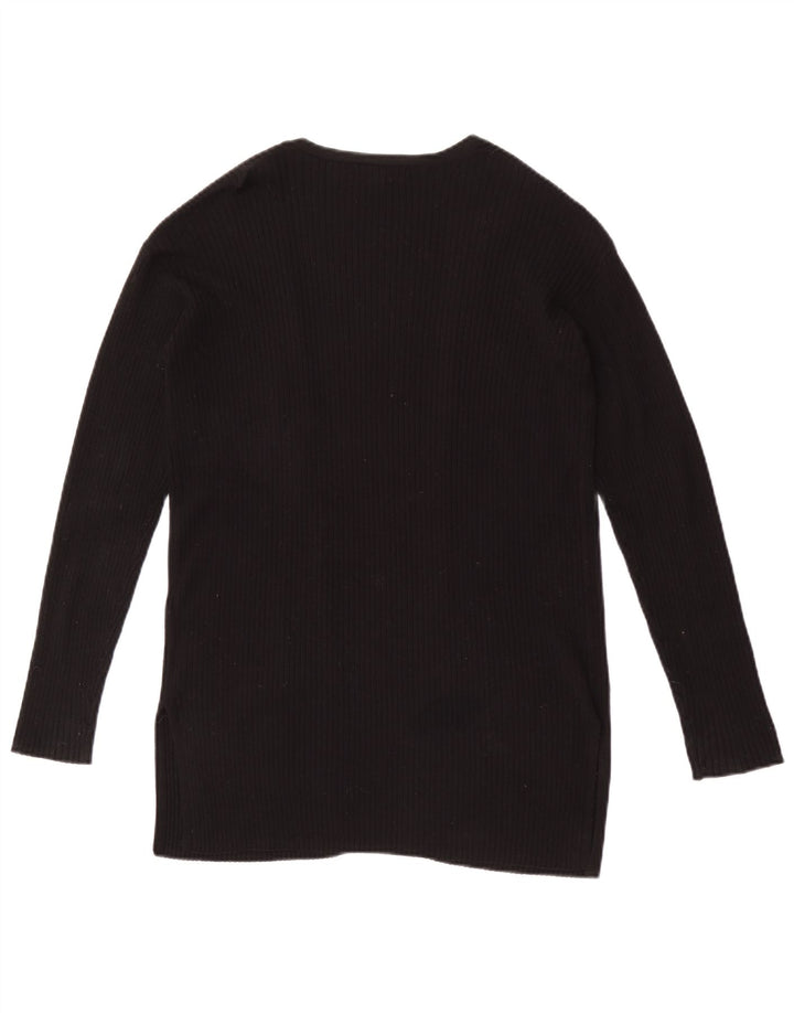 Marks & Spencer Suéter tipo cárdigan abierto de gran tamaño para mujer UK 6 XS Negro
