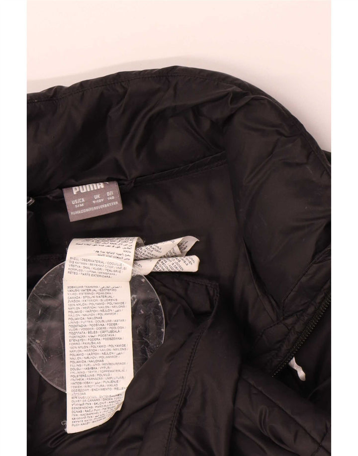 Puma Chaqueta acolchada con gráfico para niña 9-10 años Nylon negro