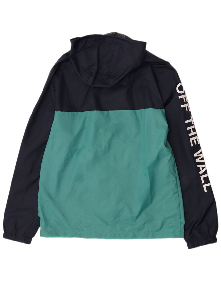 Vans Chaqueta impermeable gráfica para hombre UK 40 Large Azul marino Colorblock Nylon
