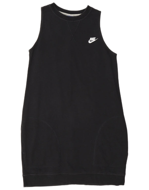 Nike Vestido tipo sudadera sin mangas para mujer UK 44 Grande Algodón negro