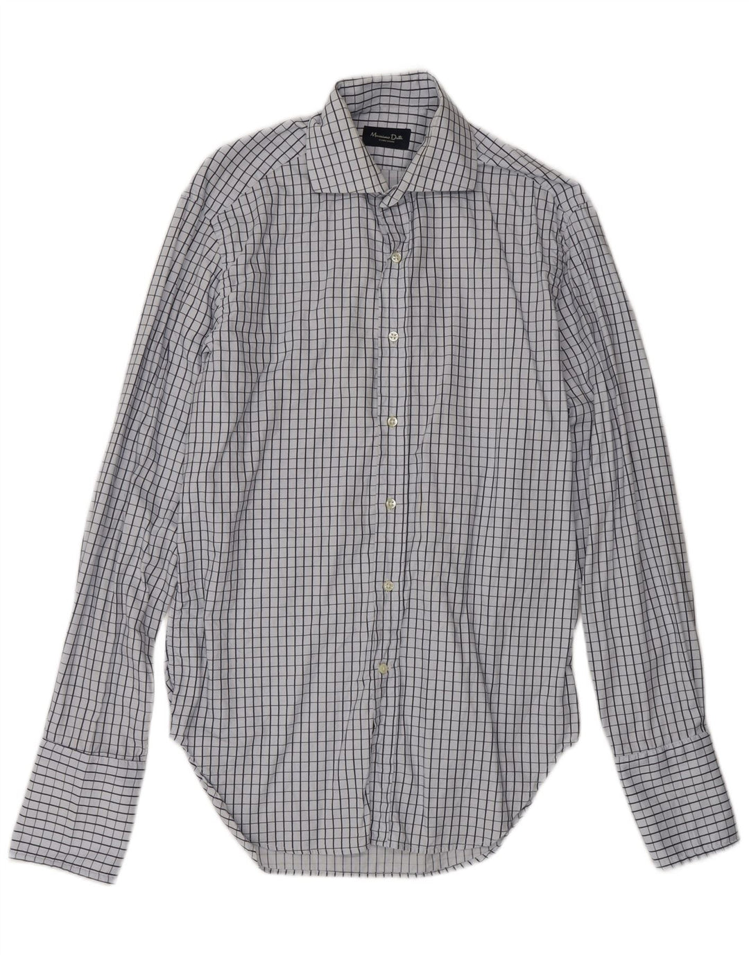 Camisa Massimo Dutti Hombre Cuadros Azul Medio