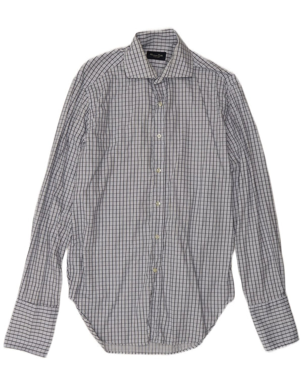 Camisa Massimo Dutti Hombre Cuadros Azul Medio