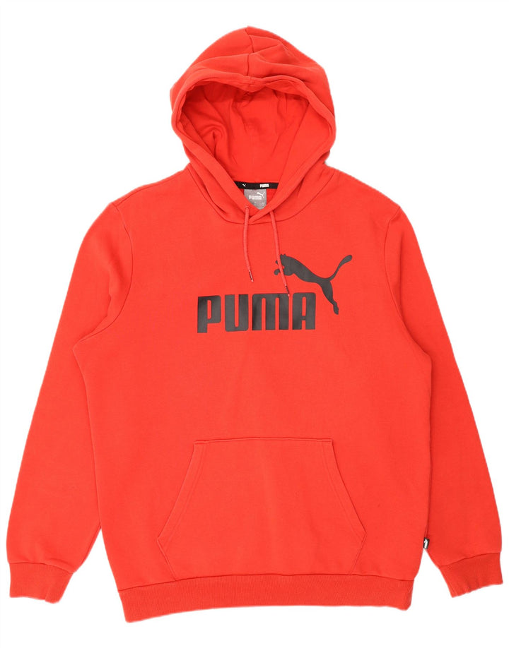 Puma Hombre Sudadera Con Capucha Gráfica Jersey De Algodón Rojo Medio