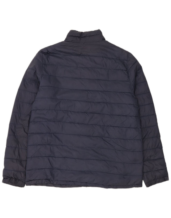 Weird Fish Mens Padded Jacket UK 40 Large Navy Blue Nylon