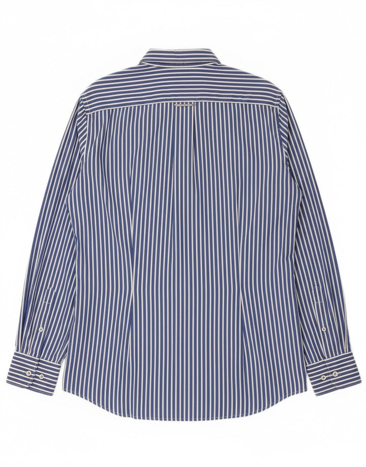 Camisa Fred Perry Hombre Slim Fit De Algodón A Rayas Azul Medio