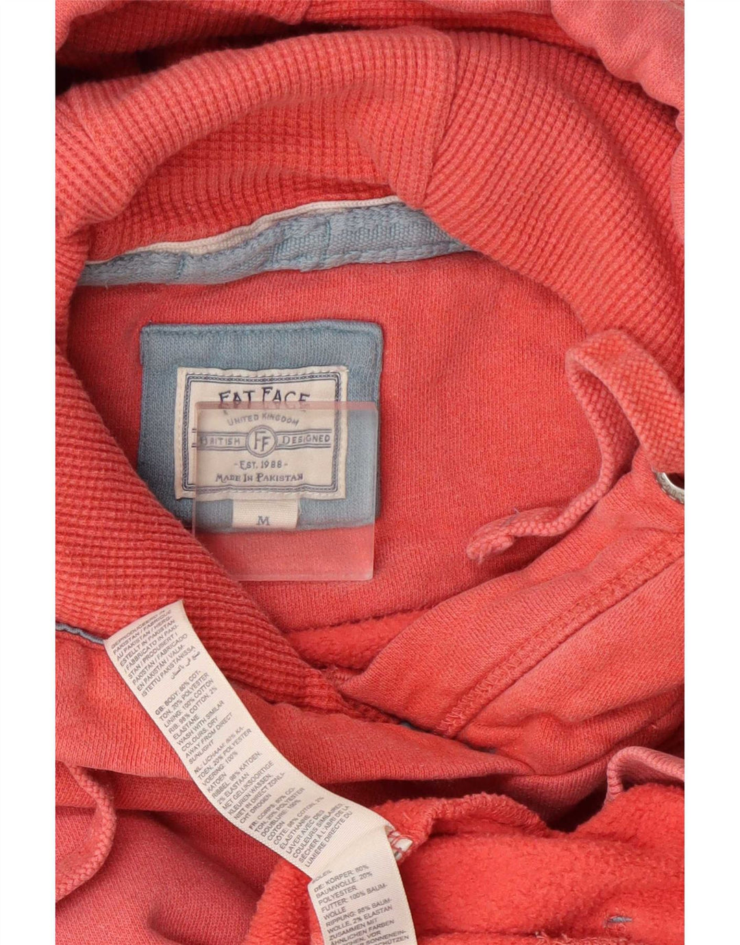 Fat Face Jersey con capucha extragrande para mujer Reino Unido 44 Algodón rojo mediano