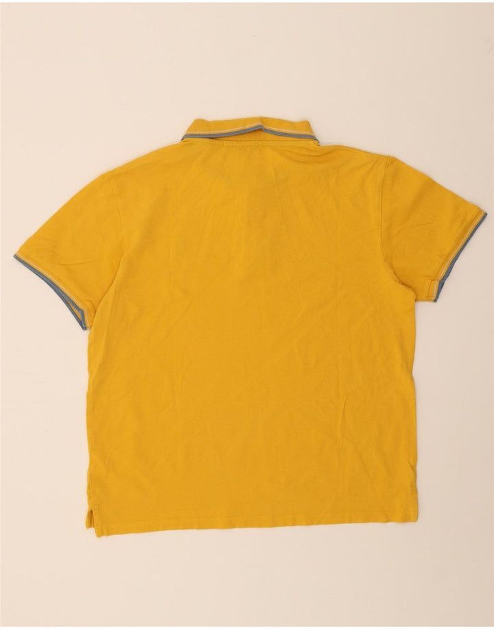 TRUSSARDI Mens Polo Shirt Large Yellow Cotton Vintage Trussardi and Second-Hand Trussardi from Messina Hembry 