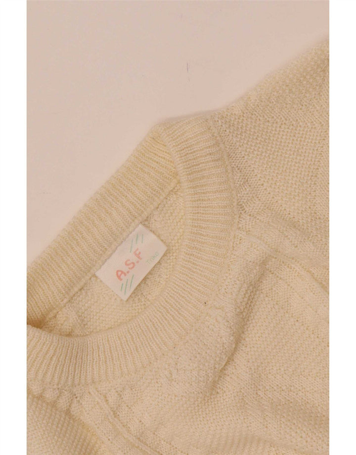 A.S.F Jersey con Cuello Redondo para Hombre Medium Off White