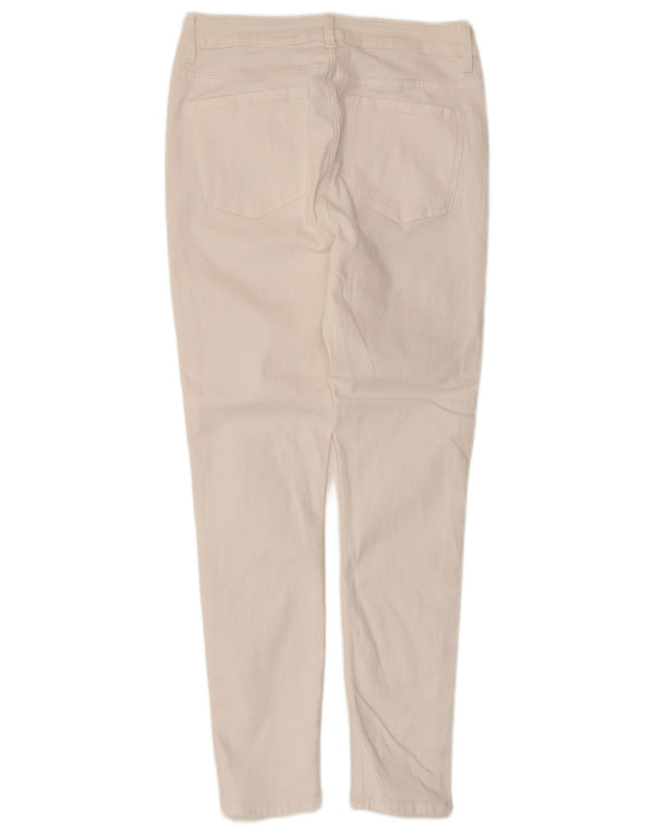 Marks & Spencer Jeans Ajustados The Ivy para Mujer UK 12 Medium W30 L28 Blanco