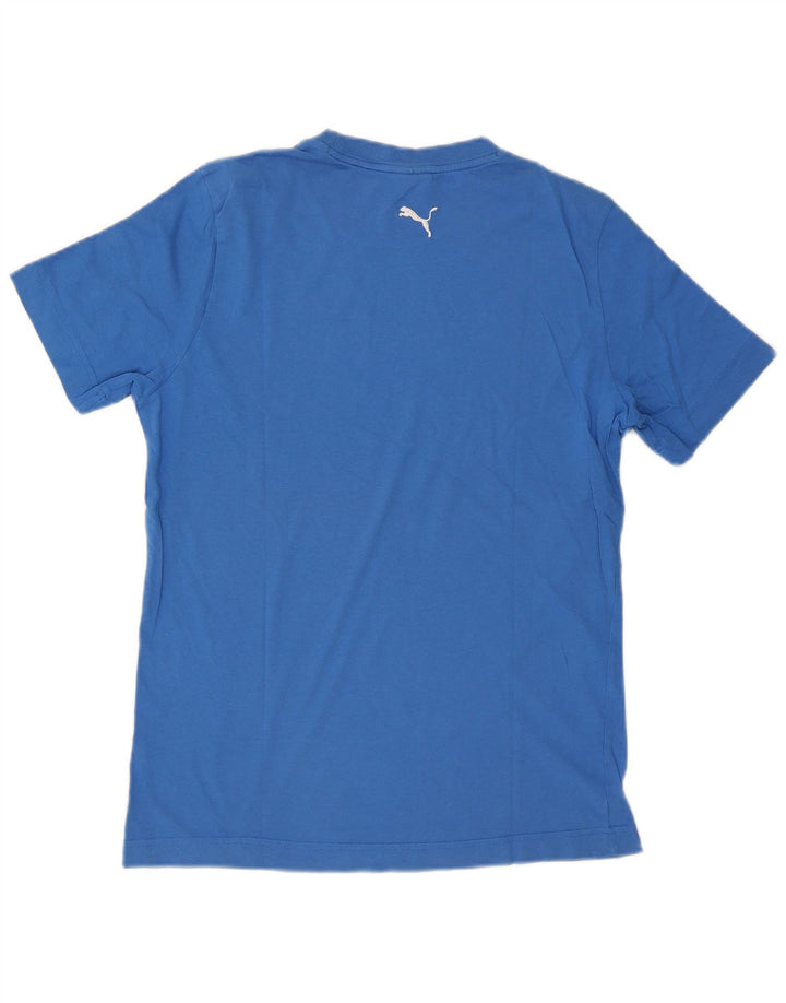 Puma Hombre Camiseta Gráfica Top Azul Medio
