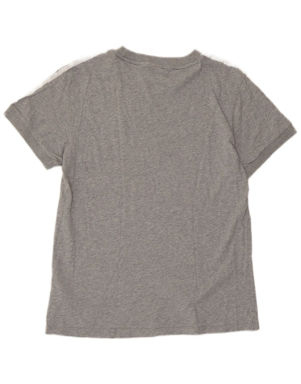 ADIDAS Camiseta extragrande para mujer Top UK 10 Small Grey Cotton