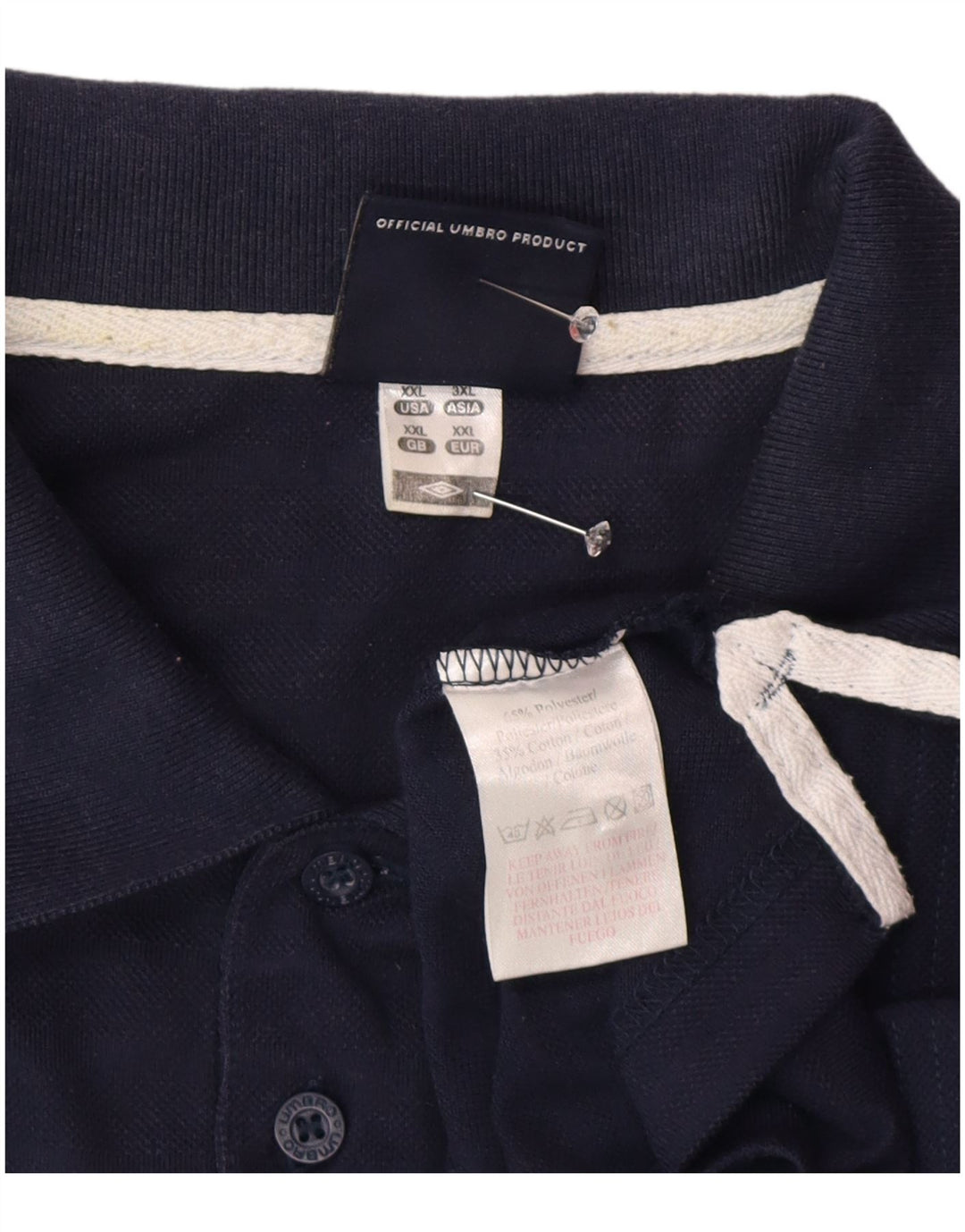 Polo Umbro Hombre 2XL Azul Marino Poliéster