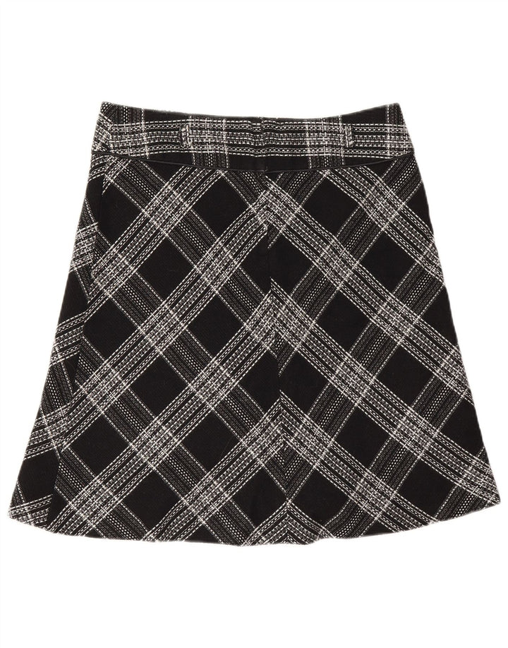 Falda acampanada para mujer Bay UK 12 Medium W30 Black Check Acrílico