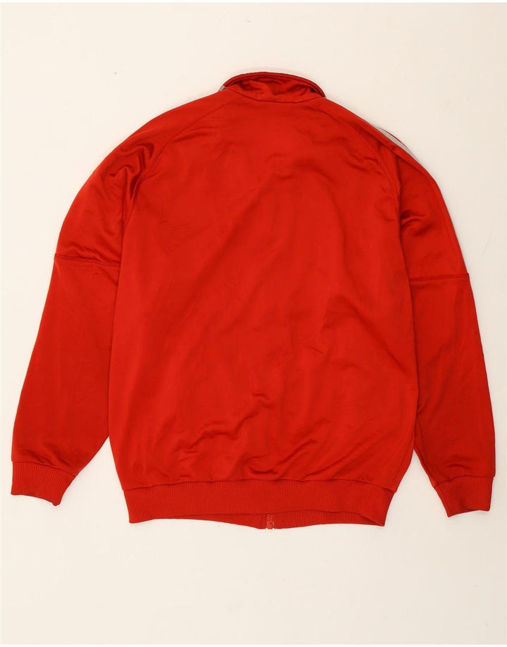 Adidas Hombre Chándal Top Chaqueta Mediano Rojo Poliéster