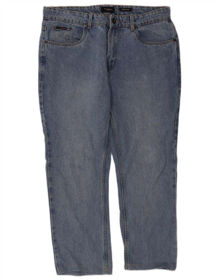 Pierre Cardin Vaqueros rectos de corte regular para hombre W34 L24 Azul