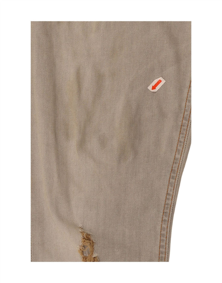 GUESS Vaqueros pitillo desgastados para hombre W32 L32 Algodón gris