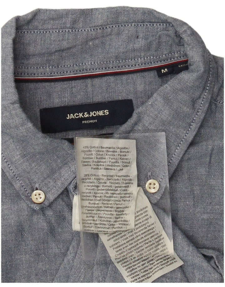 Camisa Jack & Jones Hombre Manga Corta Algodón Azul Medio