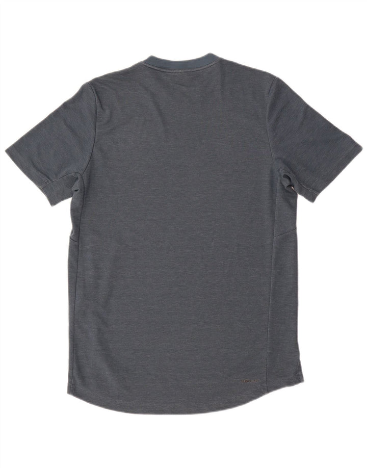 Adidas Camiseta gráfica para hombre Top Small Azul marino Poliéster