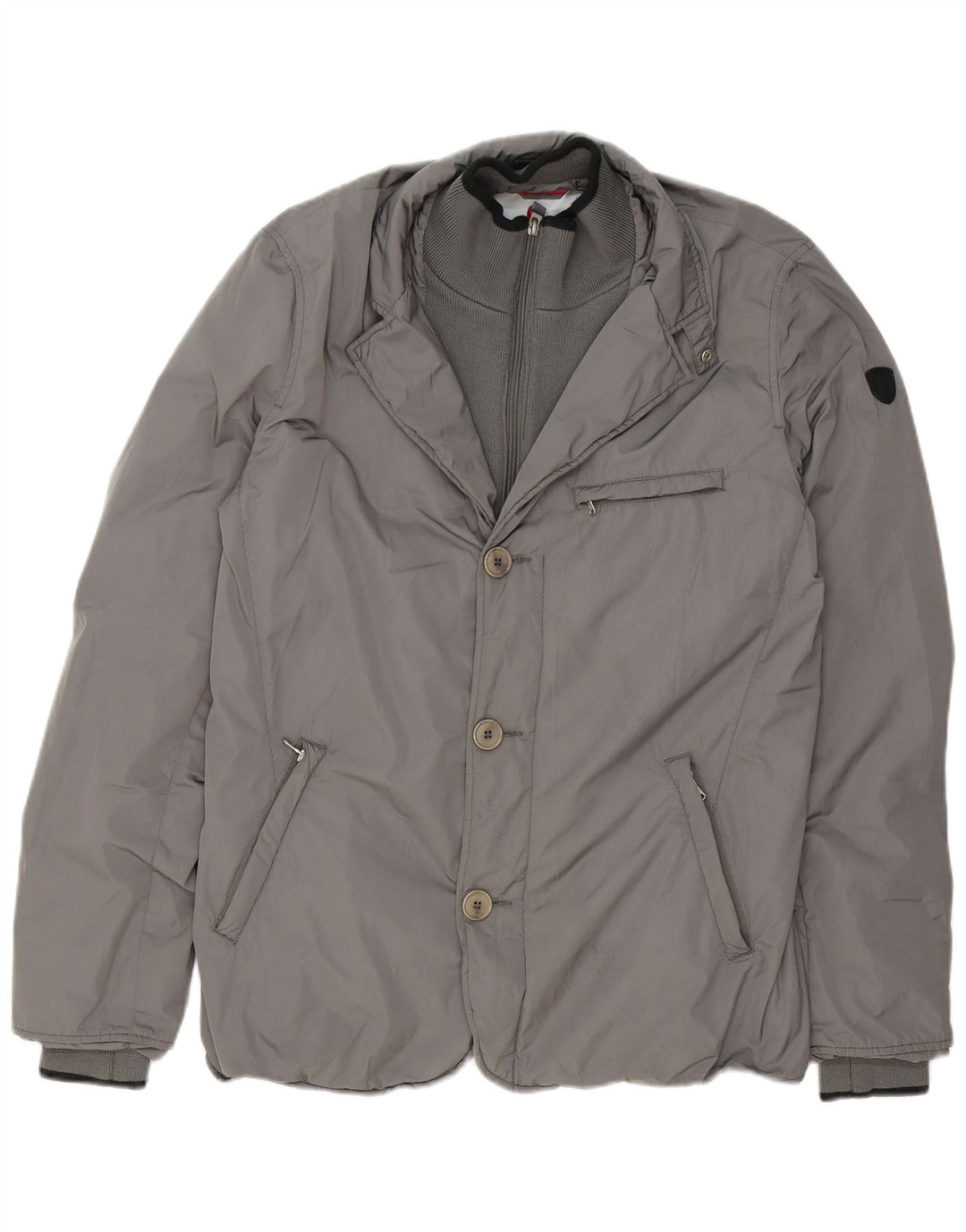 Conte of Florence Chaqueta Bomber para Hombre UK 40 Grande Poliéster Gris