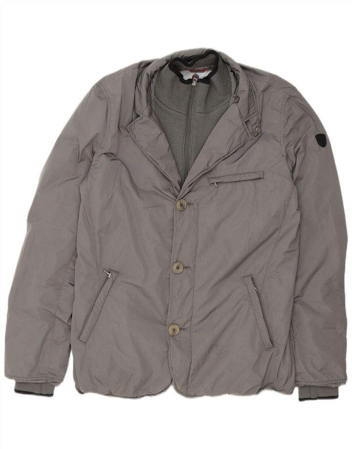 Conte of Florence Chaqueta Bomber para Hombre UK 40 Grande Poliéster Gris