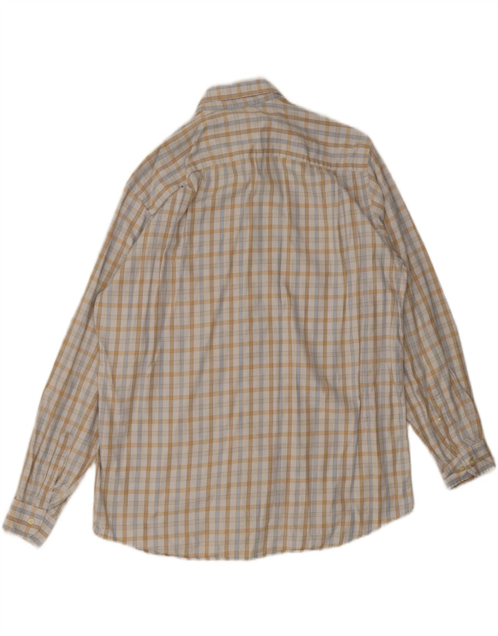 Camisa Lacoste Hombre Talla 44 XL Cuadros Blanco Roto