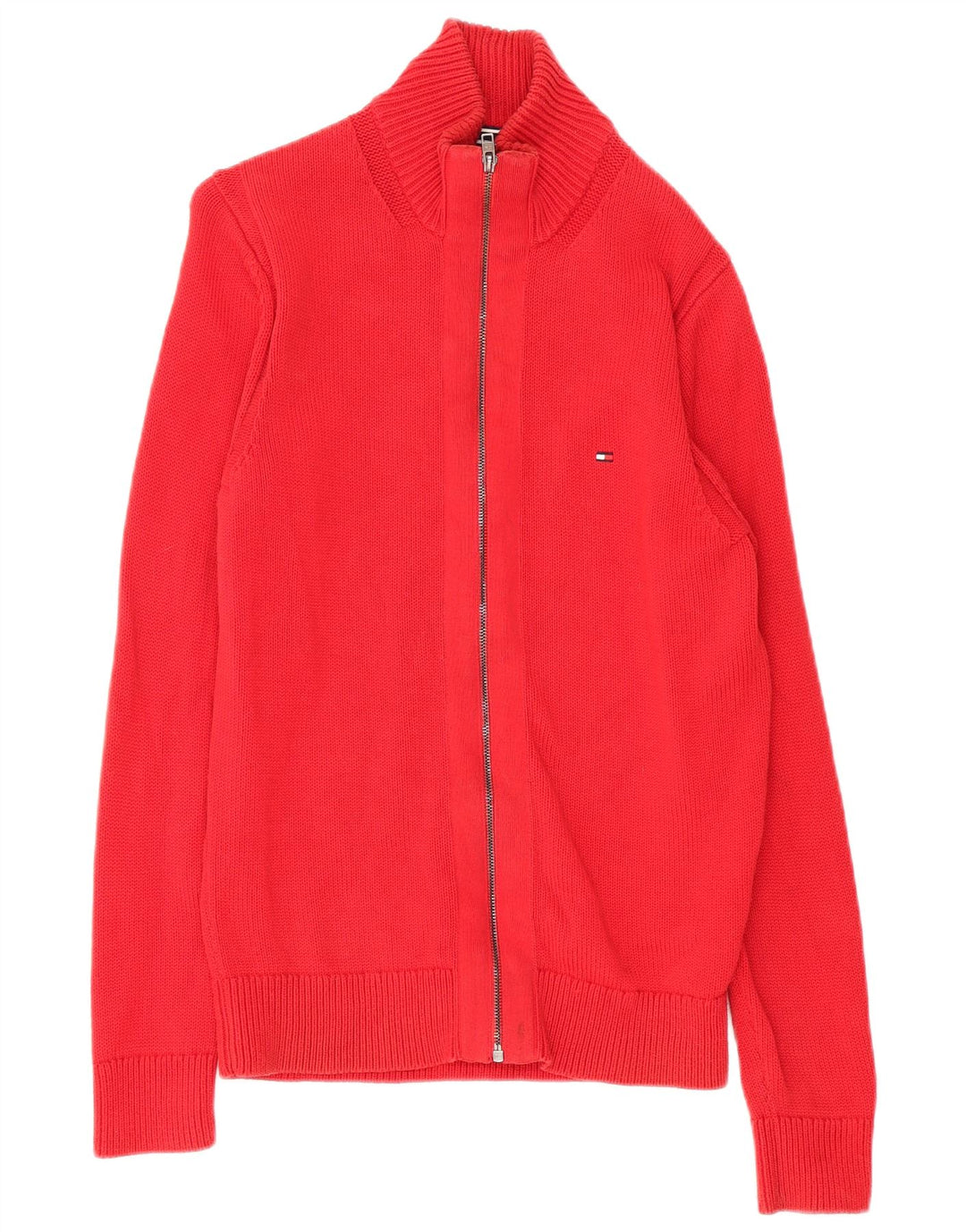 Tommy Hilfiger Cárdigan para hombre de algodón rojo medio