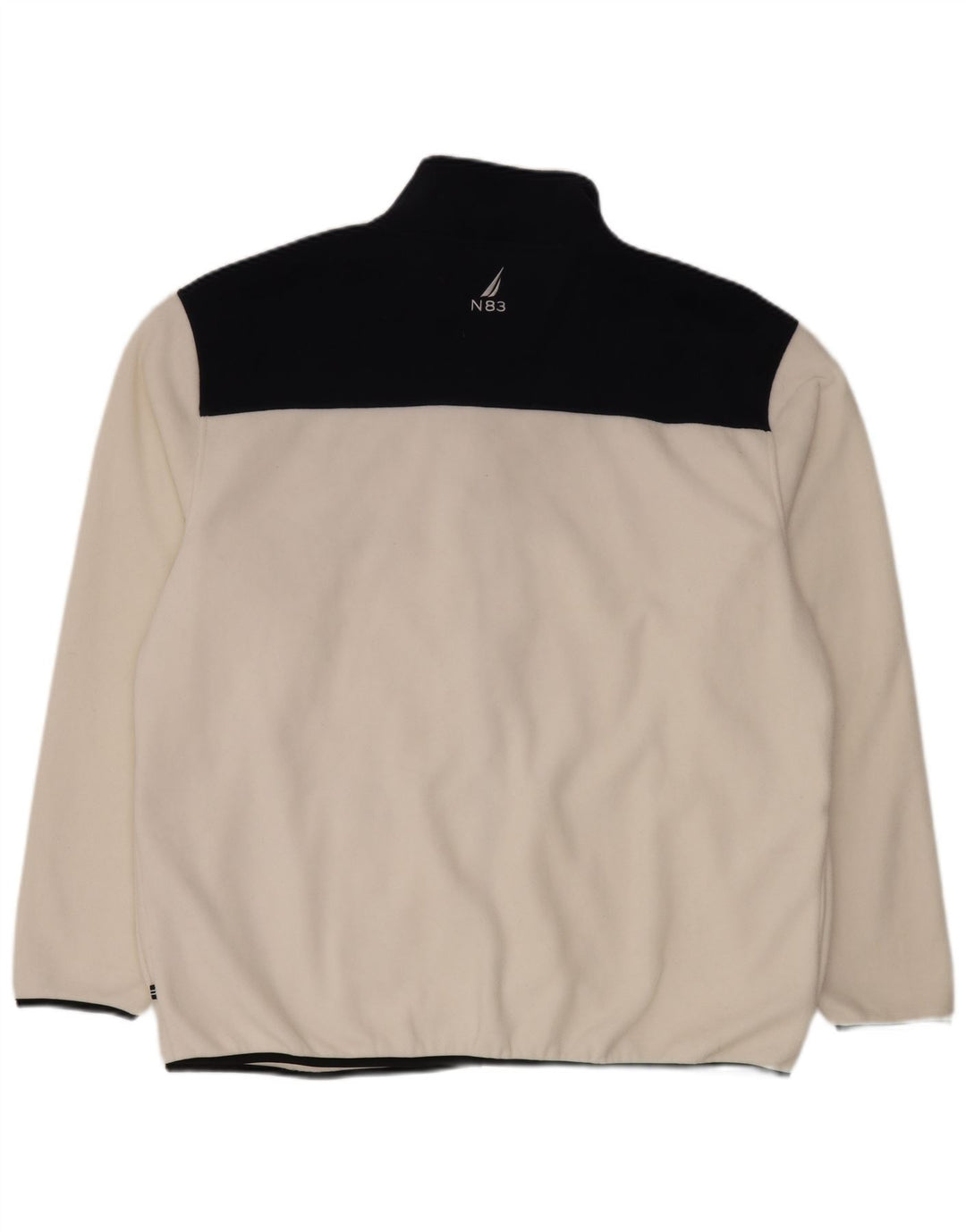 Nautica Chaqueta polar para hombre UK 44 2XL Blanco Colorblock Poliéster