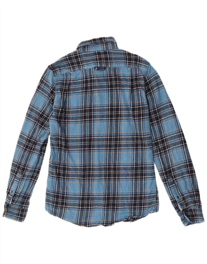 Superdry Camisa De Franela De Algodón A Cuadros Azul Pequeño
