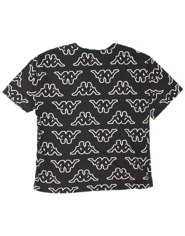 Kappa Mens Tezenis Graphic Camiseta Top Grande Negro
