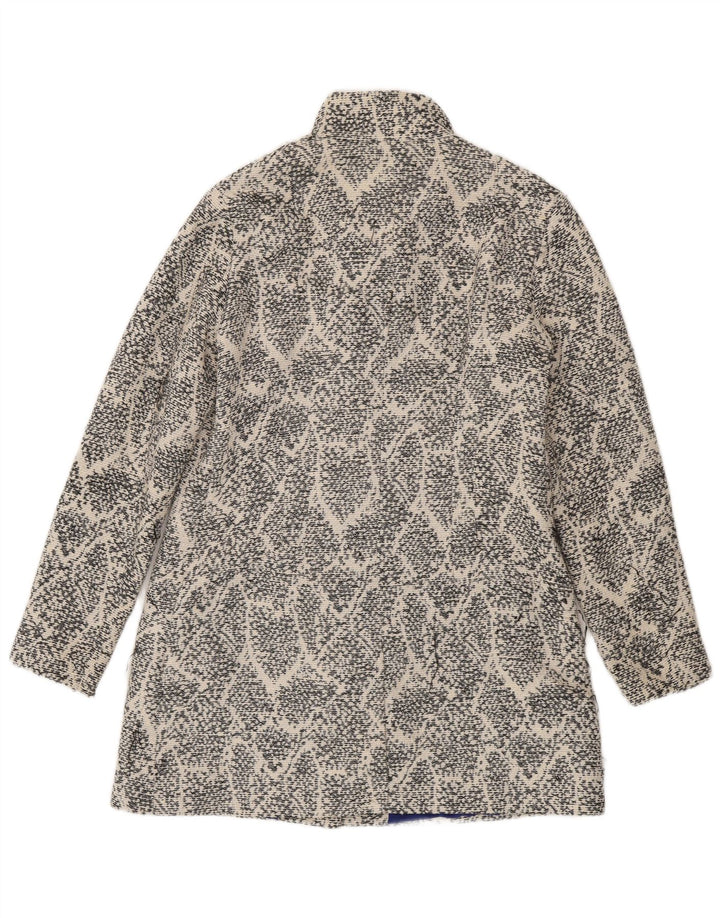 Abrigo Desigual Mujer Estampado Abstracto EU 44 XL Algodón Blanco