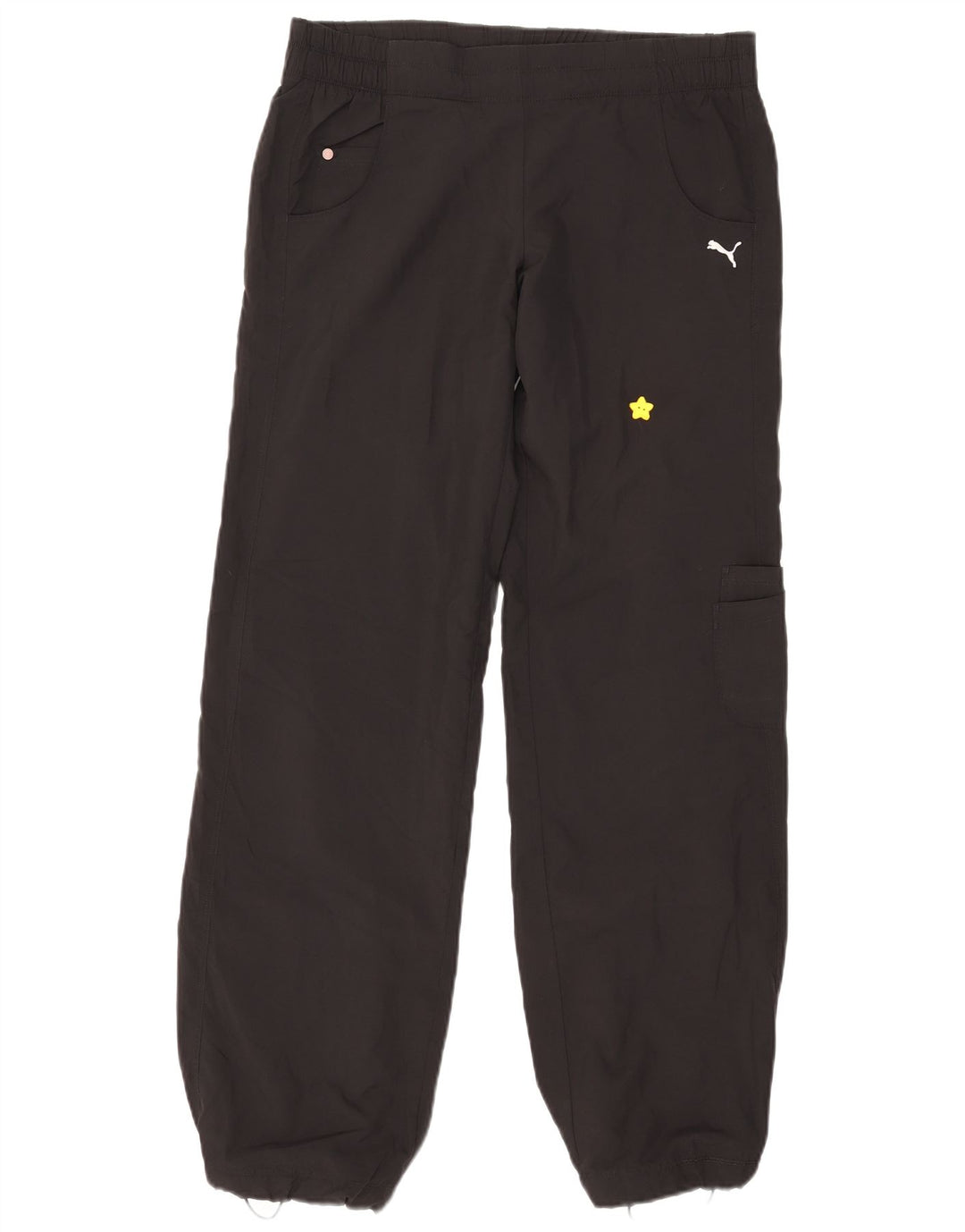 Puma Mujer Joggers Cargo Pantalones UK 12 Medium W32 L33 Poliéster Negro