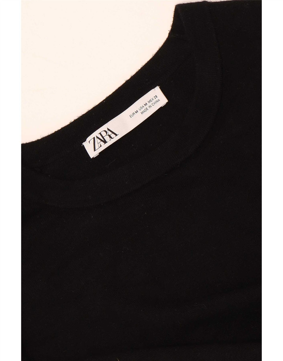 Zara - Jersey con cuello barco para mujer, talla 40, talla M, color negro