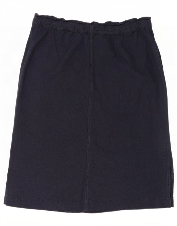 Marks & Spencer Falda midi para mujer UK 18 XL W38 Lino azul marino