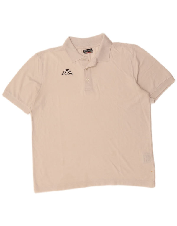 Polo Kappa Hombre Algodón Blanco Mediano