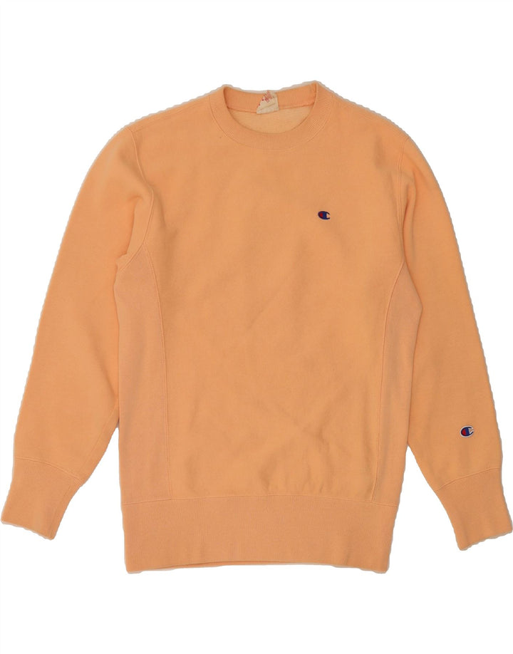 CHAMPION Mens Sweatshirt Jumper Small Orange Cotton Vintage Champion and Second-Hand Champion from Messina Hembry 