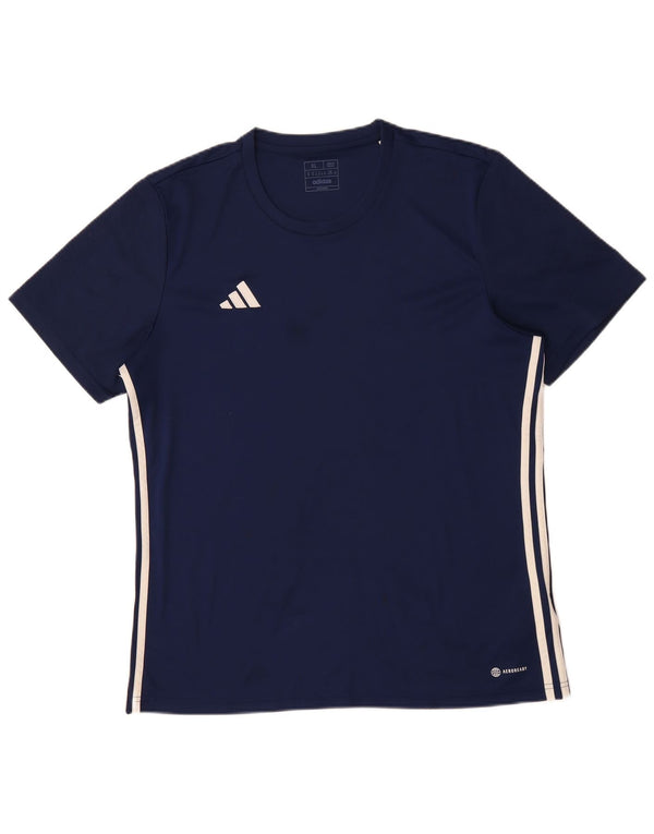 ADIDAS Hombre Aeroready Slim Fit Camiseta Top XL Azul Marino Poliéster