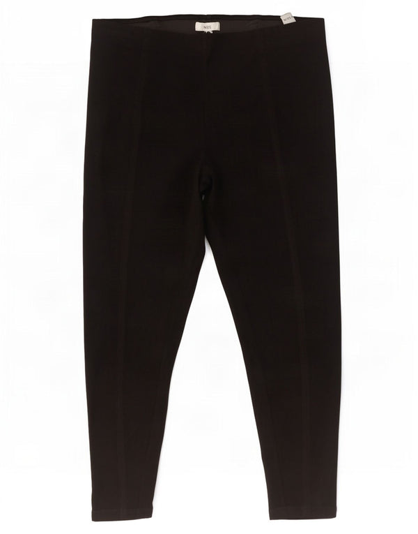 Marks & Spencer Pantalones cortos ajustados para mujer UK 20 2XL W36 L26 Negro