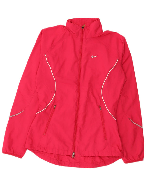 NIKE Chaqueta de chándal para mujer UK 10 Small Red Poliéster