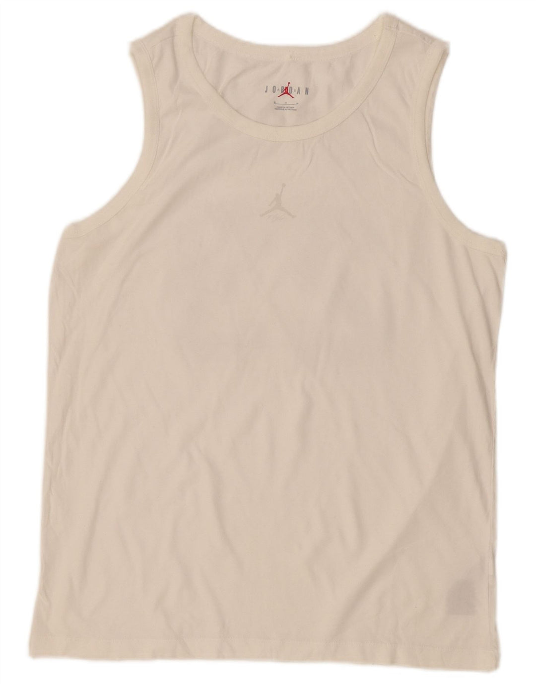Jordan Hombre Gráfico Chaleco Superior Medio Algodón Blanco